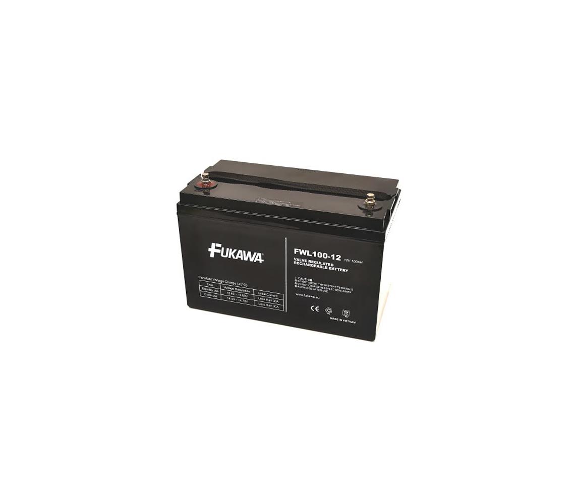 FUKAWA FWL 100-12 - Olověný akumulátor 12V/100 Ah/závit M6