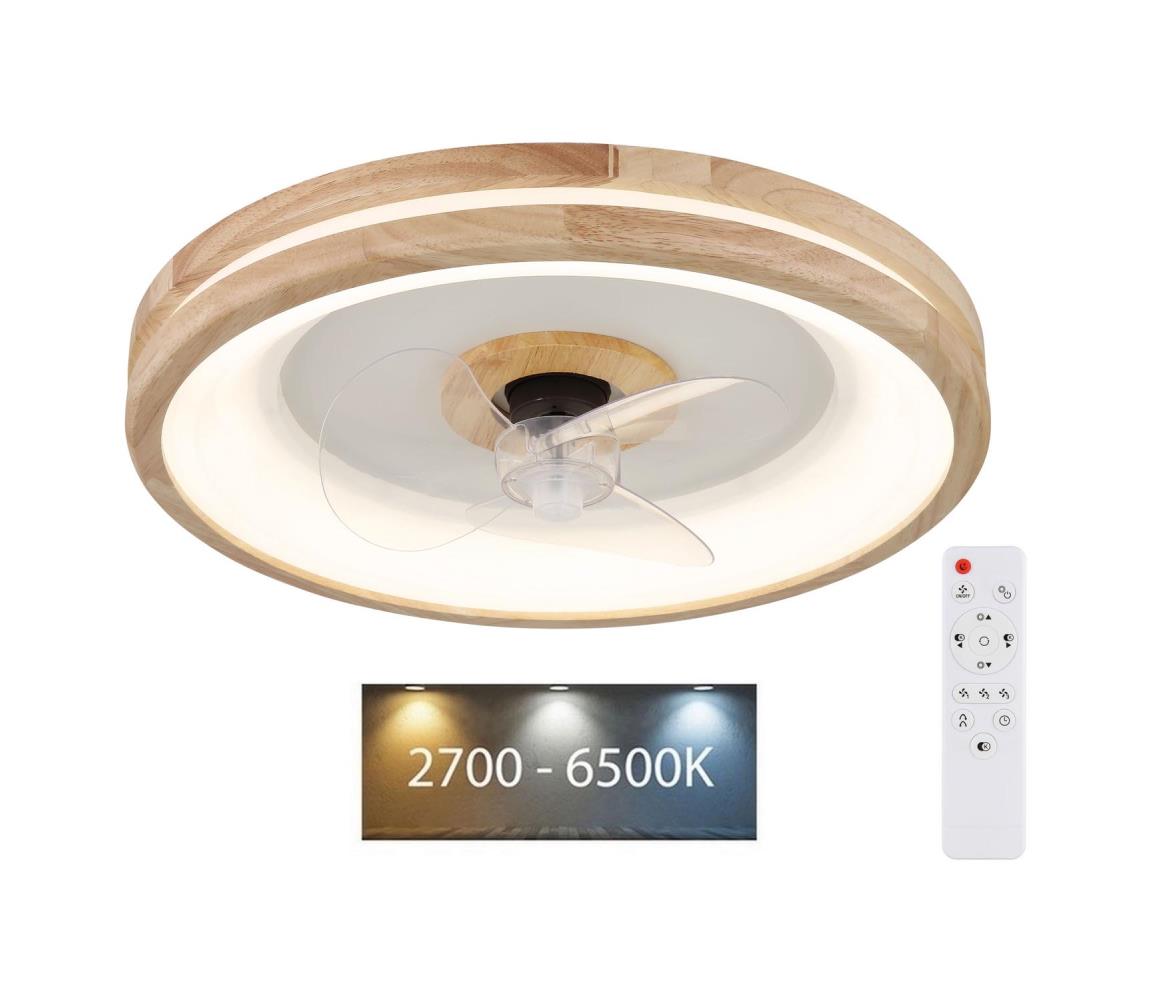 Globo Globo 03650 - LED Stropní svítidlo s ventilátorem GATIAN LED/30W/230V hnědá + DO GL7407