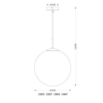 Globo - Lustr na lanku 1xE27/40W/230V pr. 30 cm