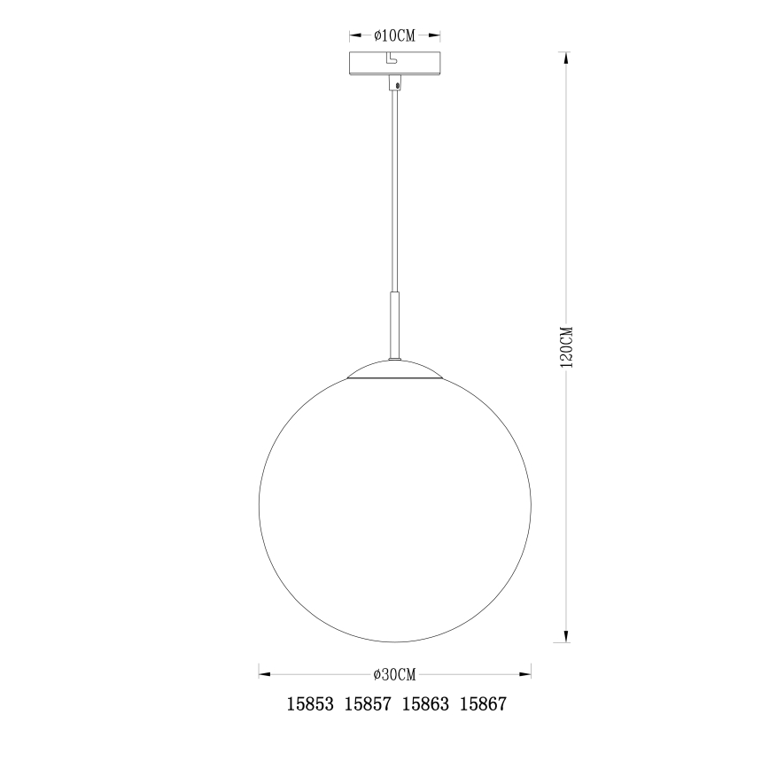 Globo - Lustr na lanku 1xE27/40W/230V pr. 30 cm