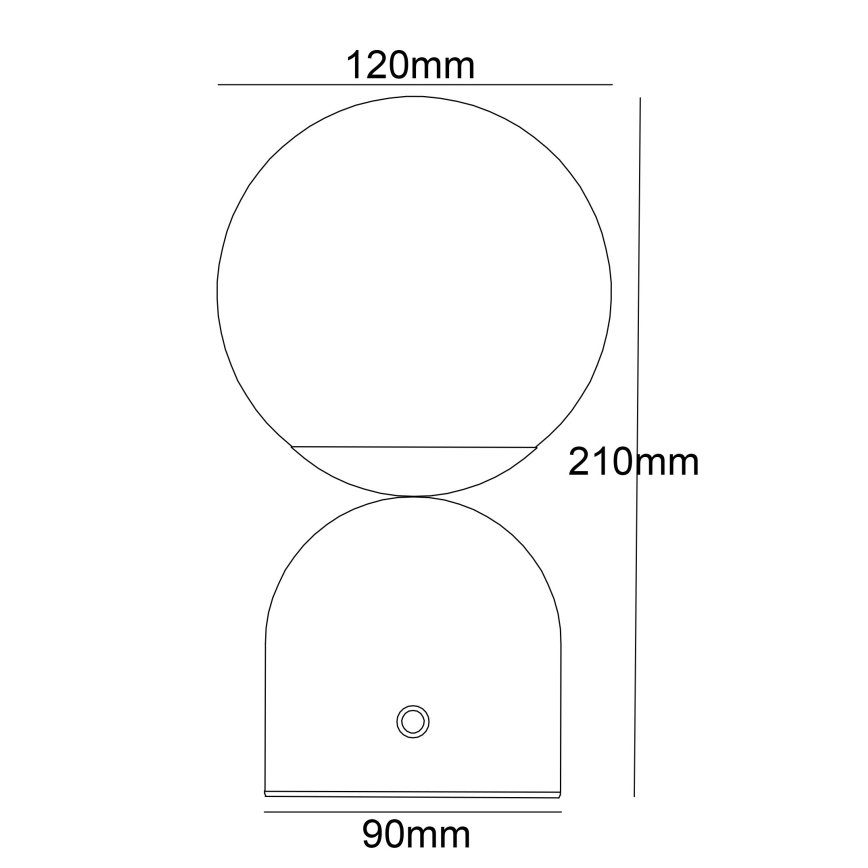 Globo - LED Stmívatelná dotyková stolní lampa LED/2W/5V 2700/4000/6500K 1800 mAh bílá