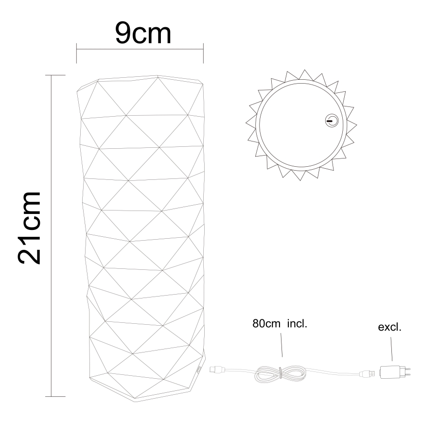 Globo - LED Stmívatelná dotyková stolní lampa LED/1W/5V 2700/4000/6500K 800 mAh