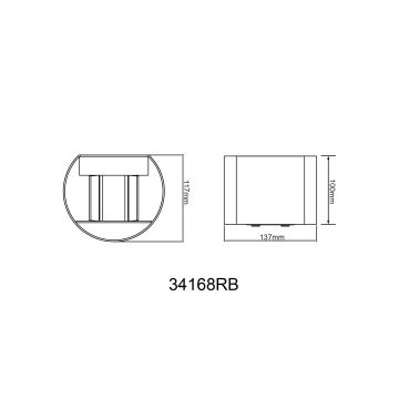 Globo - LED Venkovní nástěnné svítidlo 2xLED/3W/230V IP44 černá