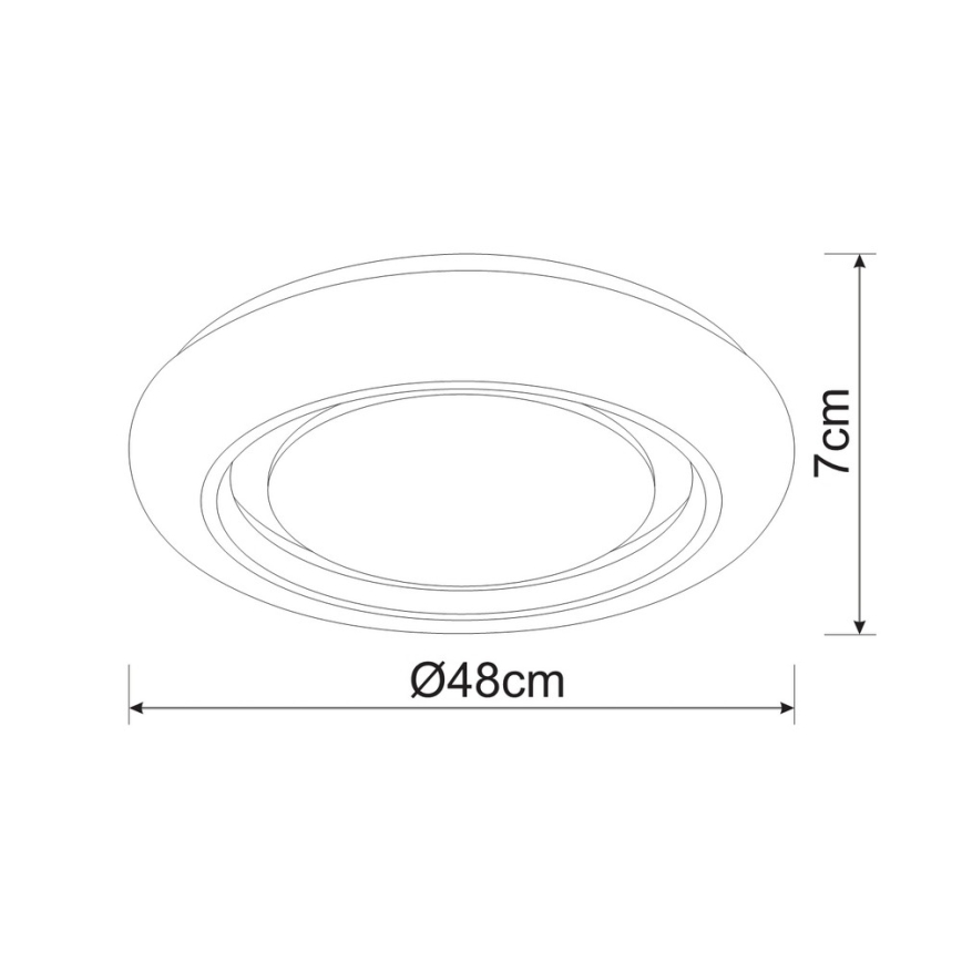 Globo - LED Stmívatelné stropní svítidlo LED/28W/230V + dálkové ovládání