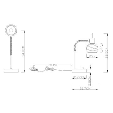 Globo - LED Stolní lampa 1xE14/4W/230V