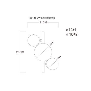 Globo - LED Přisazený lustr 3xG9/3W/230V chrom