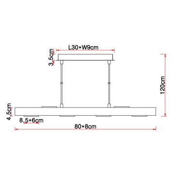 Globo - LED Lustr na lanku 6xLED/5W/230V