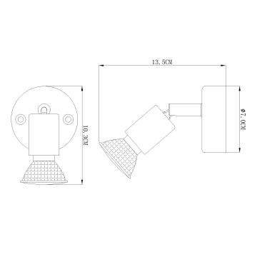 Globo - LED Nástěnné bodové svítidlo 1xGU10/3W/230V