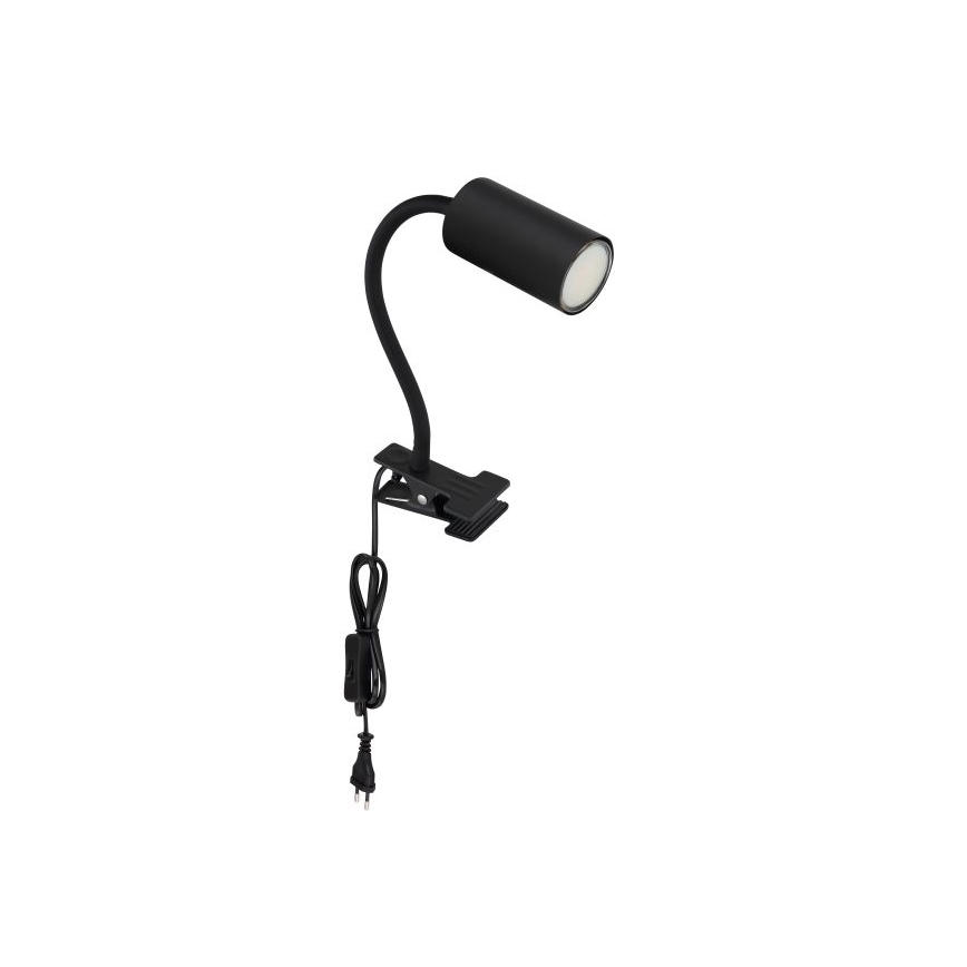 Globo - Flexibilní lampa s klipem 1xGU10/25W/230V černá