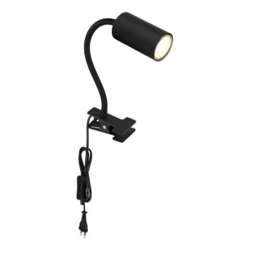 Globo - Flexibilní lampa s klipem 1xGU10/25W/230V černá