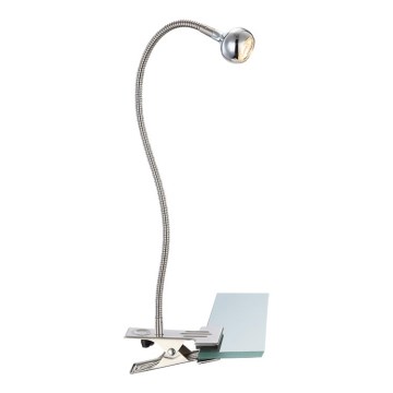 Globo - LED Flexibilní lampička s klipem LED/3W/230V chrom