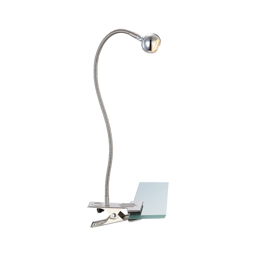 Globo - LED Flexibilní lampička s klipem LED/3W/230V chrom