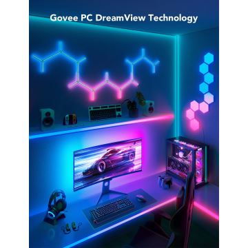 Govee - Dreamview G1 Smart LED RGBIC podsvícení monitoru 27-34" Wi-Fi