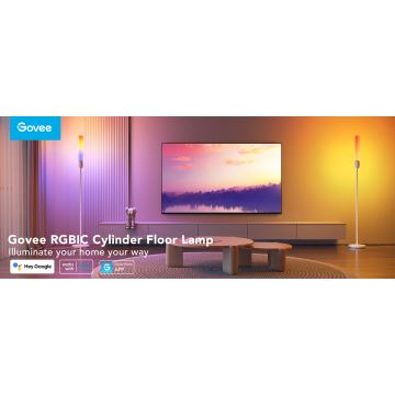 Govee - LED Stmívatelná stojací lampa CYLINDER SMART RGBICWW 2200-6500K