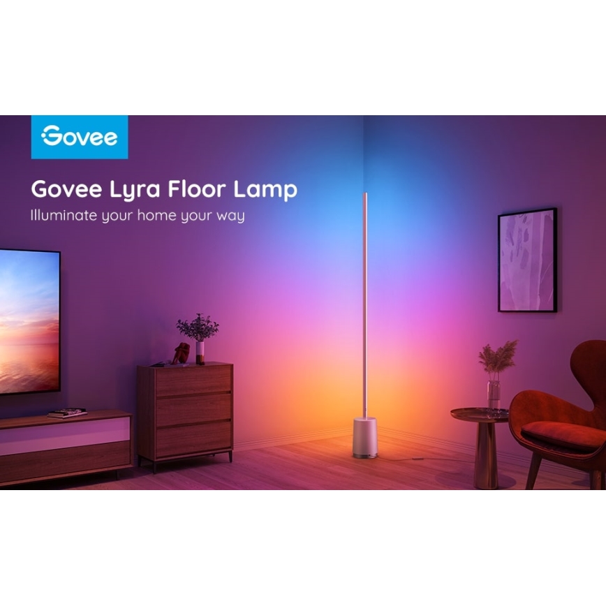 Govee - LED Stmívatelná stojací lampa LYRA SMART RGBICWW 2200-6500K Wi-Fi + dálkové ovládání