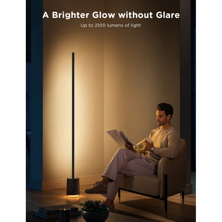 Govee - LED Stojací lampa s reproduktorem Pro RGBICWW 2200-6500K Wi-Fi + dálkové ovládání