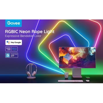 Govee - Neon SMART ohebný LED pásek RGBIC 2m Wi-Fi IP67