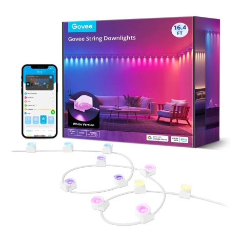 Govee - RGBIC LED String Downlights 5m Wi-Fi