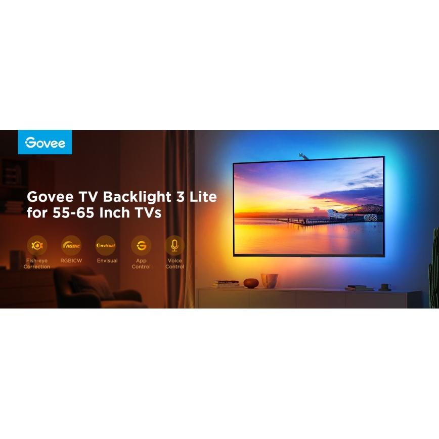 Govee - TV Backlight 3 Lite TV 55-65" SMART LED podsvícení RGBICW Wi-Fi IP67 + dálkové ovládání