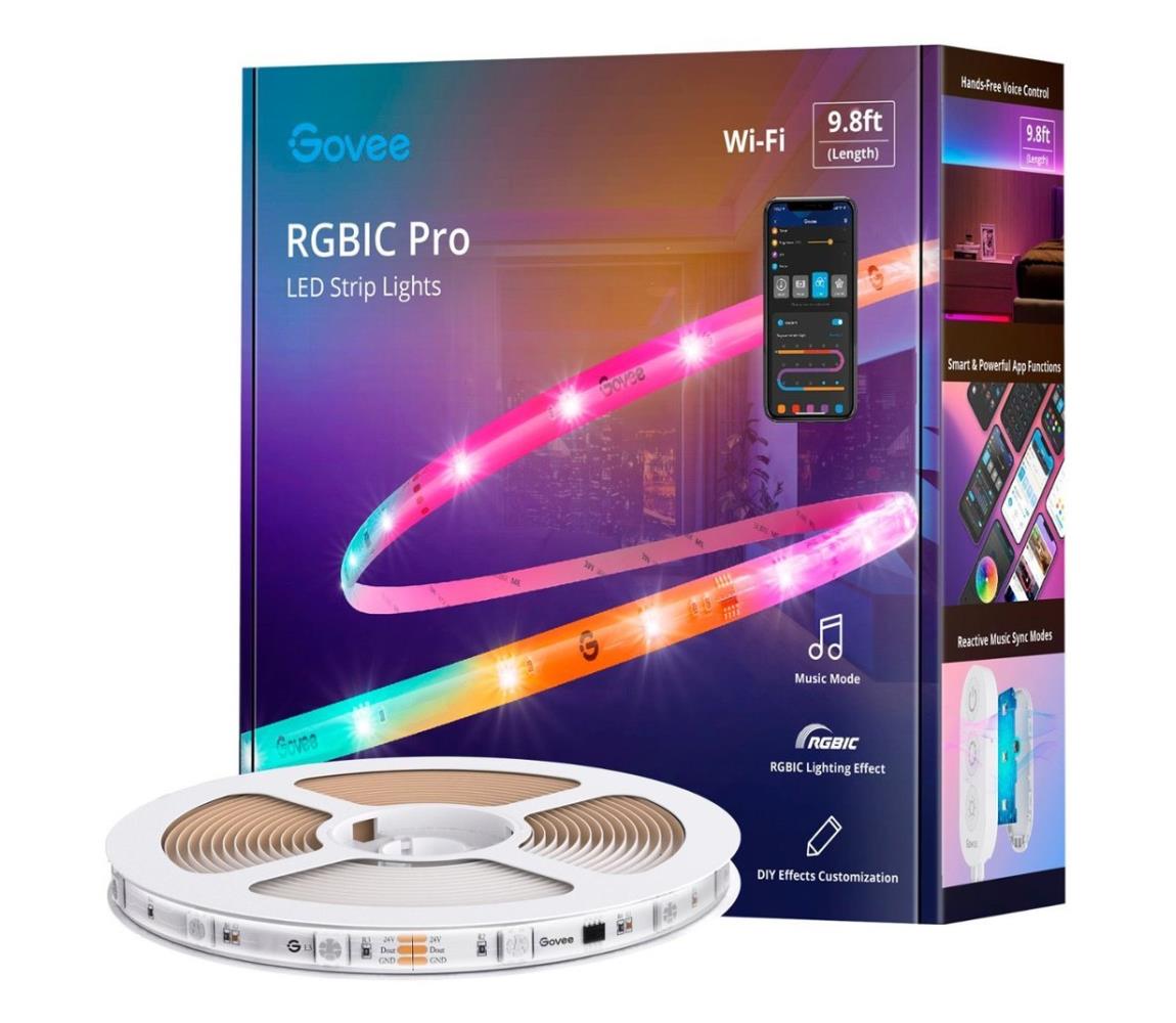 Govee Govee - Wi-Fi RGBIC Smart PRO LED pásek 3m - extra odolný GV0030
