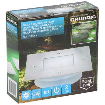 Grundig - LED Solární zápustné svítidlo 2xLED/1,2V