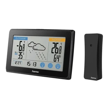 Hama - Meteostanice s barevným LCD displejem 3xAAA černá