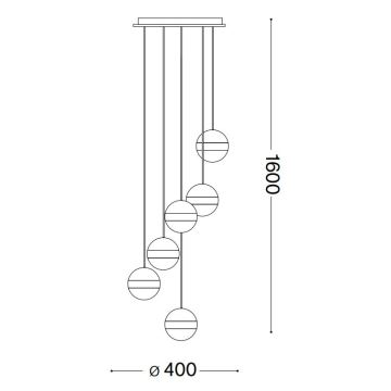 Ideal Lux - LED Lustr na lanku GALAXY LED/58W/230V