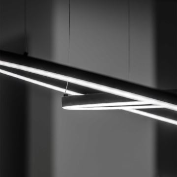 Ideal Lux - LED Lustr na lanku ORACLE LED/89W/230V pr. 150 cm černá