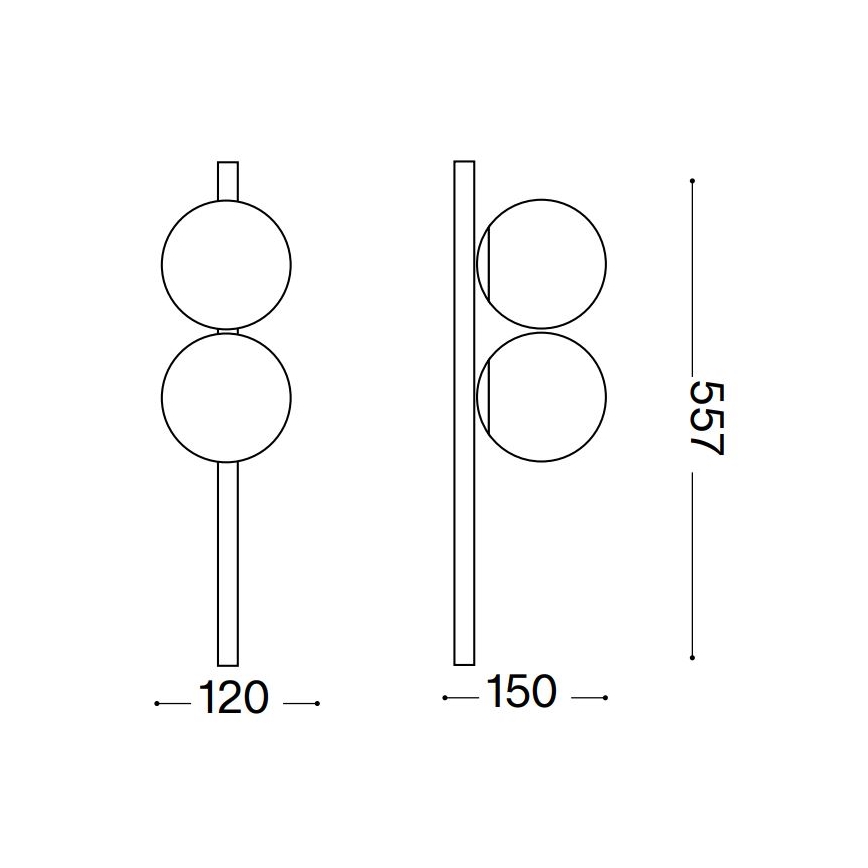 Ideal Lux - LED Stropní svítidlo BINOMIO 2xG9/3W/230V zlatá