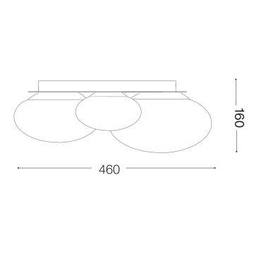 Ideal Lux - LED Stropní svítidlo NINFEA 3xLED/9W/230V zlatá