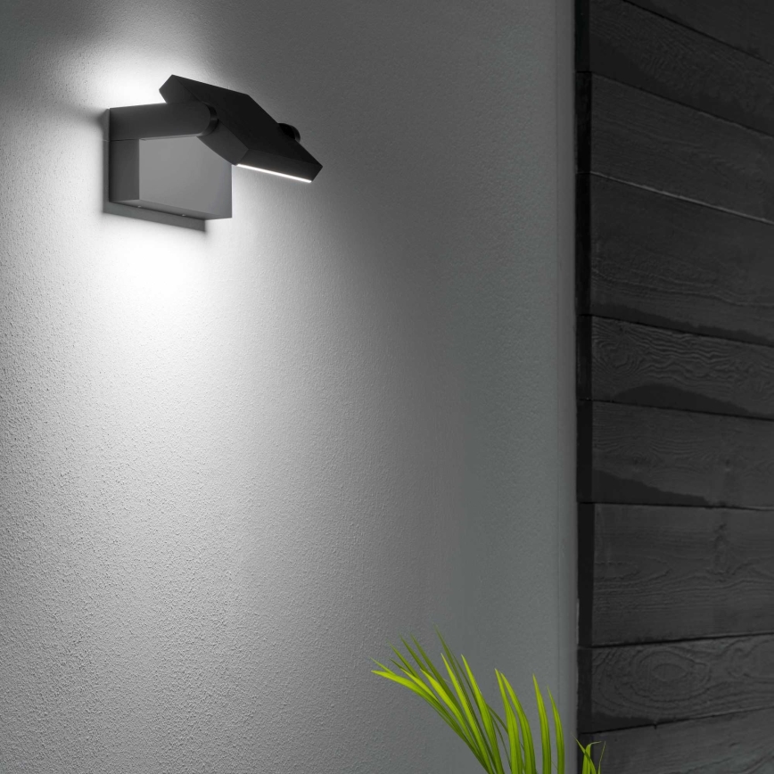 Ideal Lux - LED Venkovní nástěnné svítidlo SWIPE LED/20,5W/230V IP54 antracit