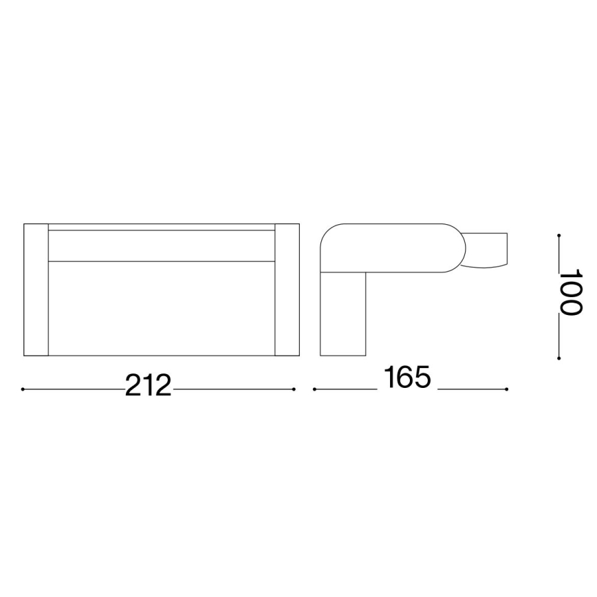 Ideal Lux - LED Venkovní nástěnné svítidlo SWIPE LED/20,5W/230V IP54 antracit