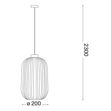 Ideal Lux - Lustr na lanku MINT 1xE27/60W/230V pr. 20 cm čirá