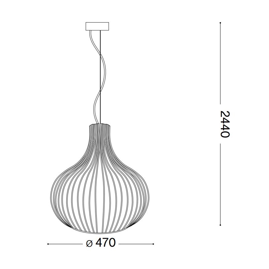 Ideal Lux - Lustr na lanku ONION 1xE27/60W/230V pr. 47 cm