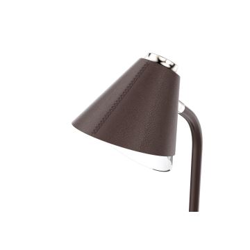 LED Stmívatelná stolní lampa s bezdrátovým nabíjením FINCH LED/9W/12/230V hnědá/zlatá