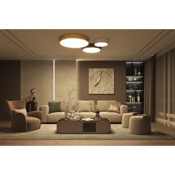 Immax NEO 07132-G80 - LED SMART Stmívatelné stropní svítidlo DIAMANTE LED/60W/230V zlatá 80 cm Tuya ZigBee + dálkové ovládání