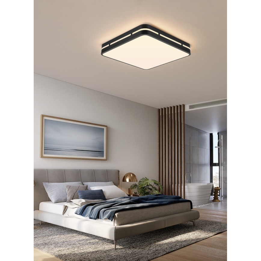 Immax NEO 07154-B42 - LED Stmívatelné stropní svítidlo NEO LITE PERFECTO LED/48W/230V Wi-Fi Tuya černá + dálkové ovládání