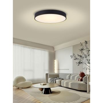 Immax NEO 07203L-LED Stmívatelné stropní svítidlo RONDATE 65W/230V 3000-6000K Tuya černá + dálkové ovládání