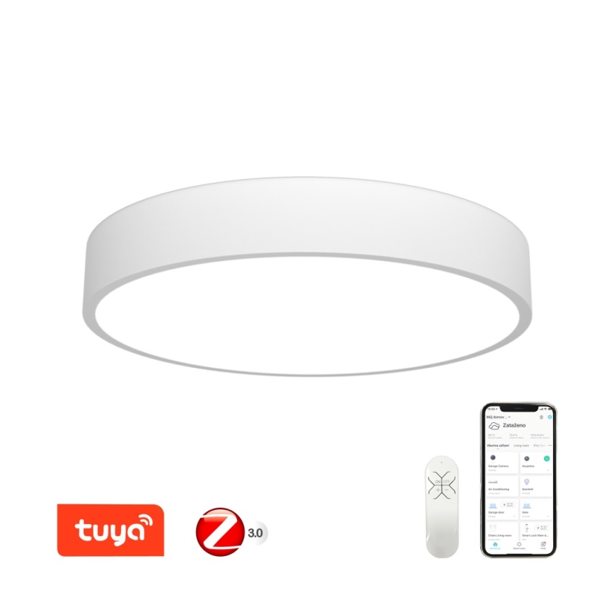 Immax NEO 07207L-LED Stmívatelné stropní svítidlo RONDATE 65W/230V 3000-6000K Tuya bílá + dálkové ovládání