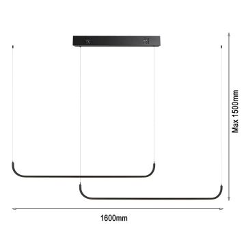 Immax NEO 07222L - LED Stmívatelný lustr na lanku NEO LITE PATTINI LED/56W/230V 2700-6500K Wi-Fi Tuya + dálkové ovládání