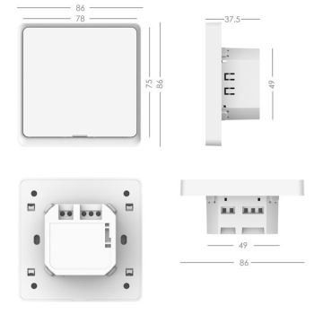 Immax NEO 07569L - Vypínač 1-tlačítkový SMART 230V Wi-Fi Tuya