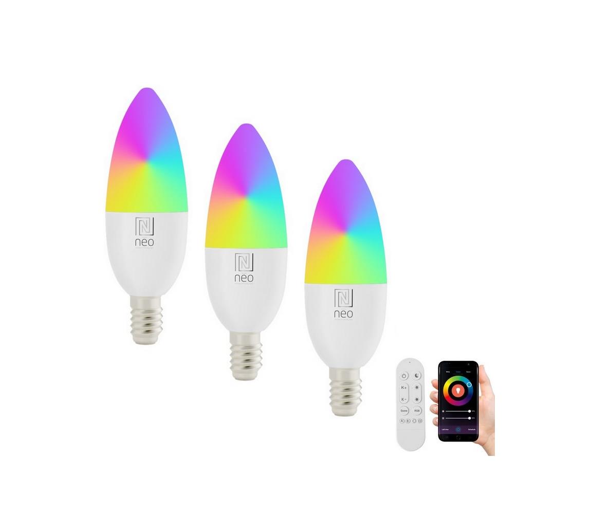  NEO LITE SMART sada 3x žárovka LED E14 6W RGB+CCT, stmívatelná, Wi-Fi, Beacon, DO, TUYA 07716CDO
