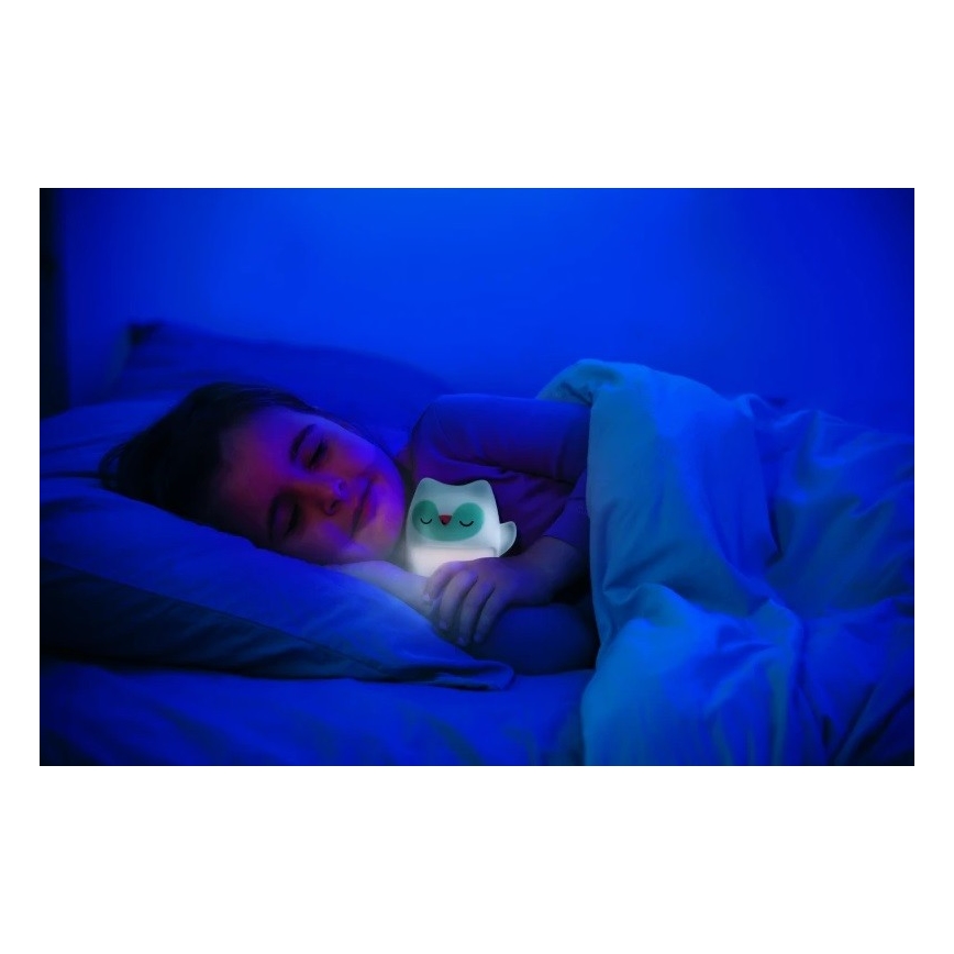 Infantino - Noční lampička se svítícím muchláčkem Sova