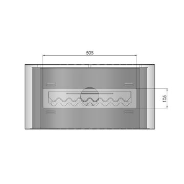 InFire - Nástěnný BIO krb pr. 70 cm 3kW černá