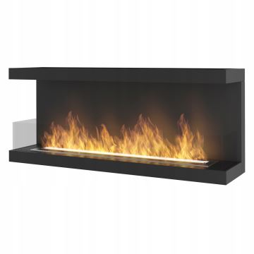 InFire - Vestavěný BIO krb 120x50 cm 5kW černá