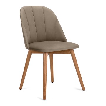Jídelní židle BAKERI 86x48 cm béžová/světlý dub