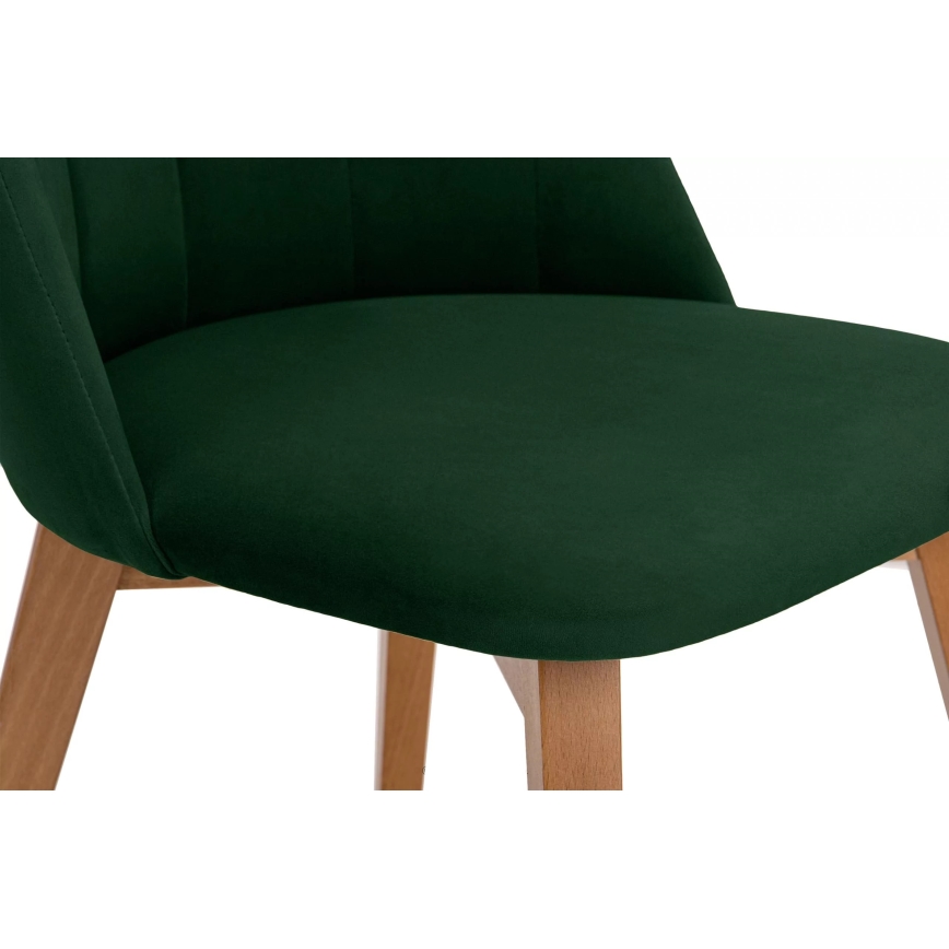 Jídelní židle RIFO 86x48 cm tmavě zelená/světlý dub