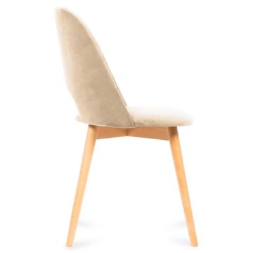 Jídelní židle TINO 86x48 cm béžová/světlý dub