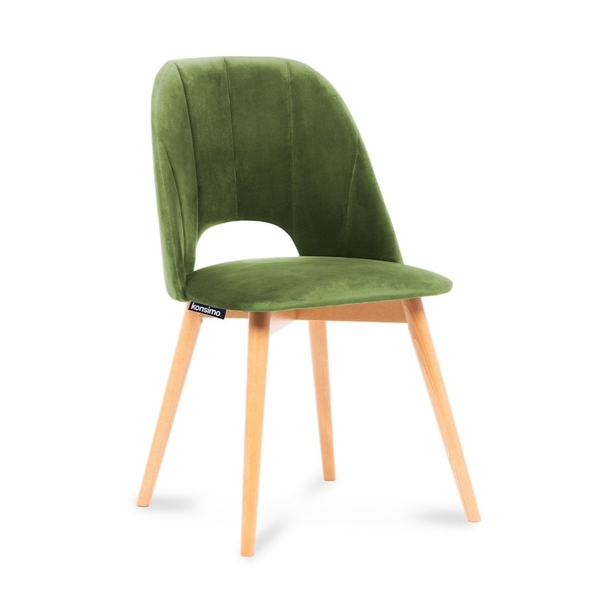 Jídelní židle TINO 86x48 cm světle zelená/světlý dub