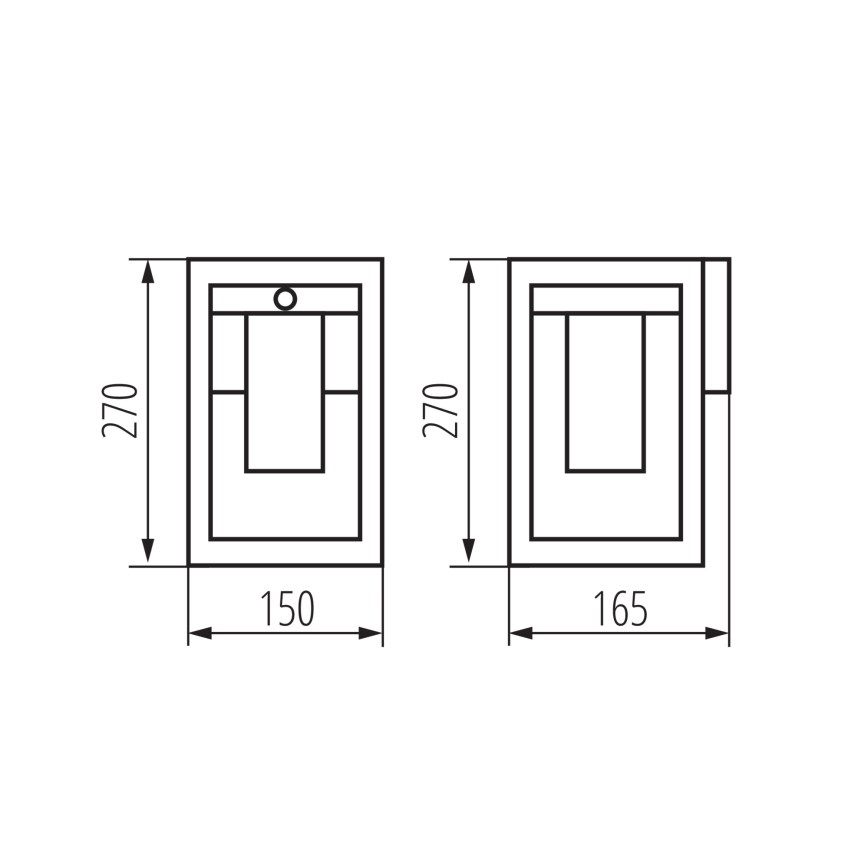 Venkovní nástěnné svítidlo se senzorem VIMO 1xE27/15W/230V IP44